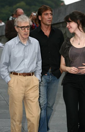 Woody Allen, Javier Bardem y Rebeca Hall
