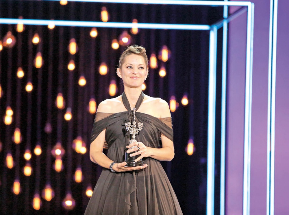La actriz Marion Cotillard recibió el primer Premio Donostia de esta edición.
