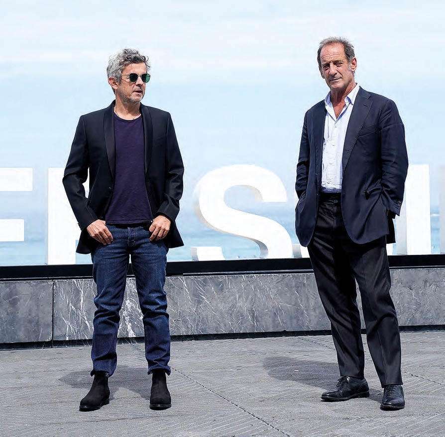 Director Thierry de Peretti with well-known actor Vincent Lindon