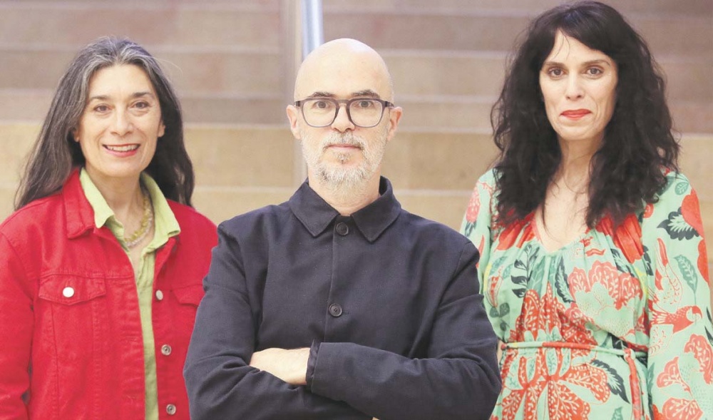 Eva Bianco, Santiago Loza y Anabella Bacigalupo, amigos.